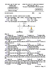 Đề kiểm tra học kỳ I môn Hóa học Lớp 11 - Mã đề 324 - Năm học 2018-2019 - Sở giáo dục và đào tạo Quảng Nam